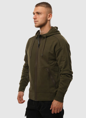 Goggle Sweatshirt Jacket - Ivy Green