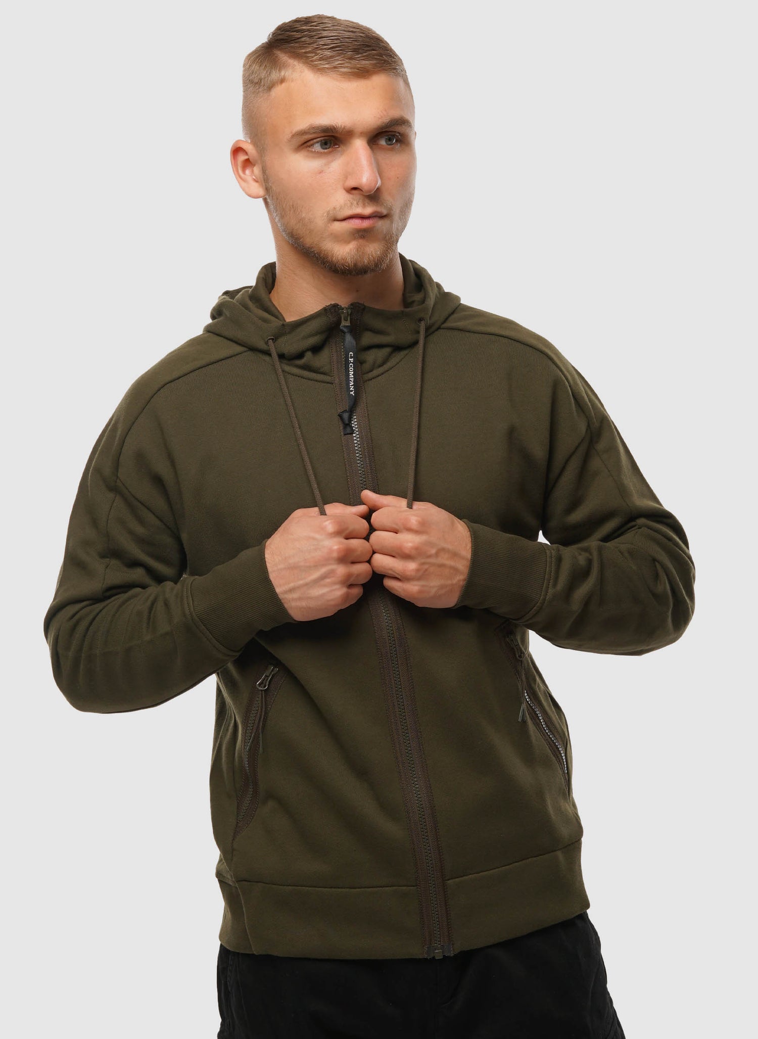 Goggle Sweatshirt Jacket - Ivy Green