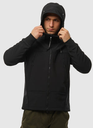 C.P. Shell-R Hooded Goggle Jacket - Black