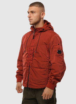 Chrome-R Hooded Lens Overshirt - Ketchup
