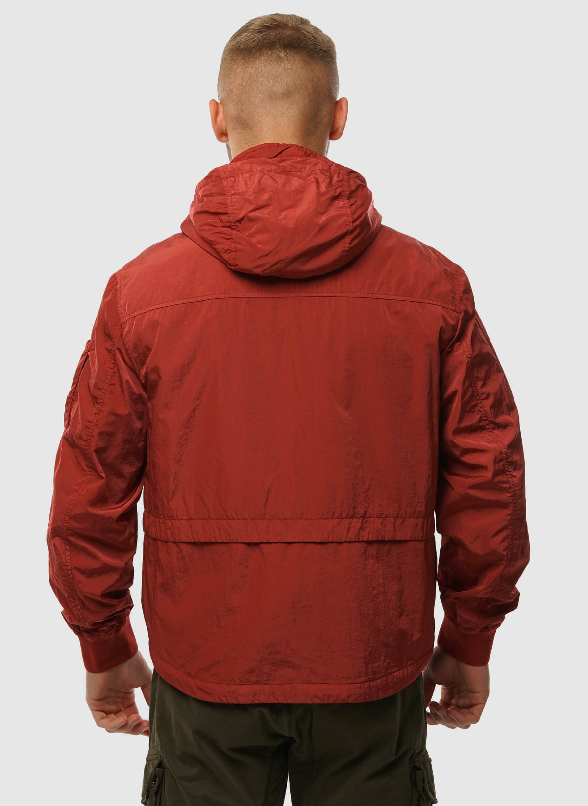 Chrome-R Hooded Lens Overshirt - Ketchup