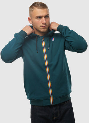 Le Vrai Arnel Sweatshirt Jacket - Green Petrol