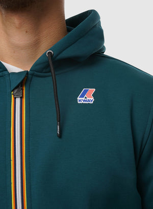Le Vrai Arnel Sweatshirt Jacket - Green Petrol
