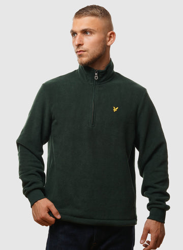 Fleece 1/4 Zip Sweatshirt - Dark Green