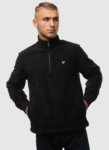 Fleece 1/4 Zip Sweatshirt - Jet Black