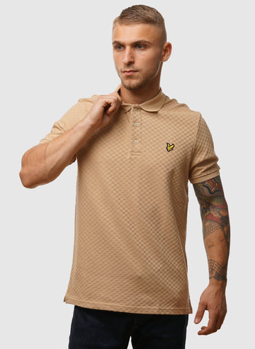 Grid Texture Poloshirt - Cairngorms Khaki
