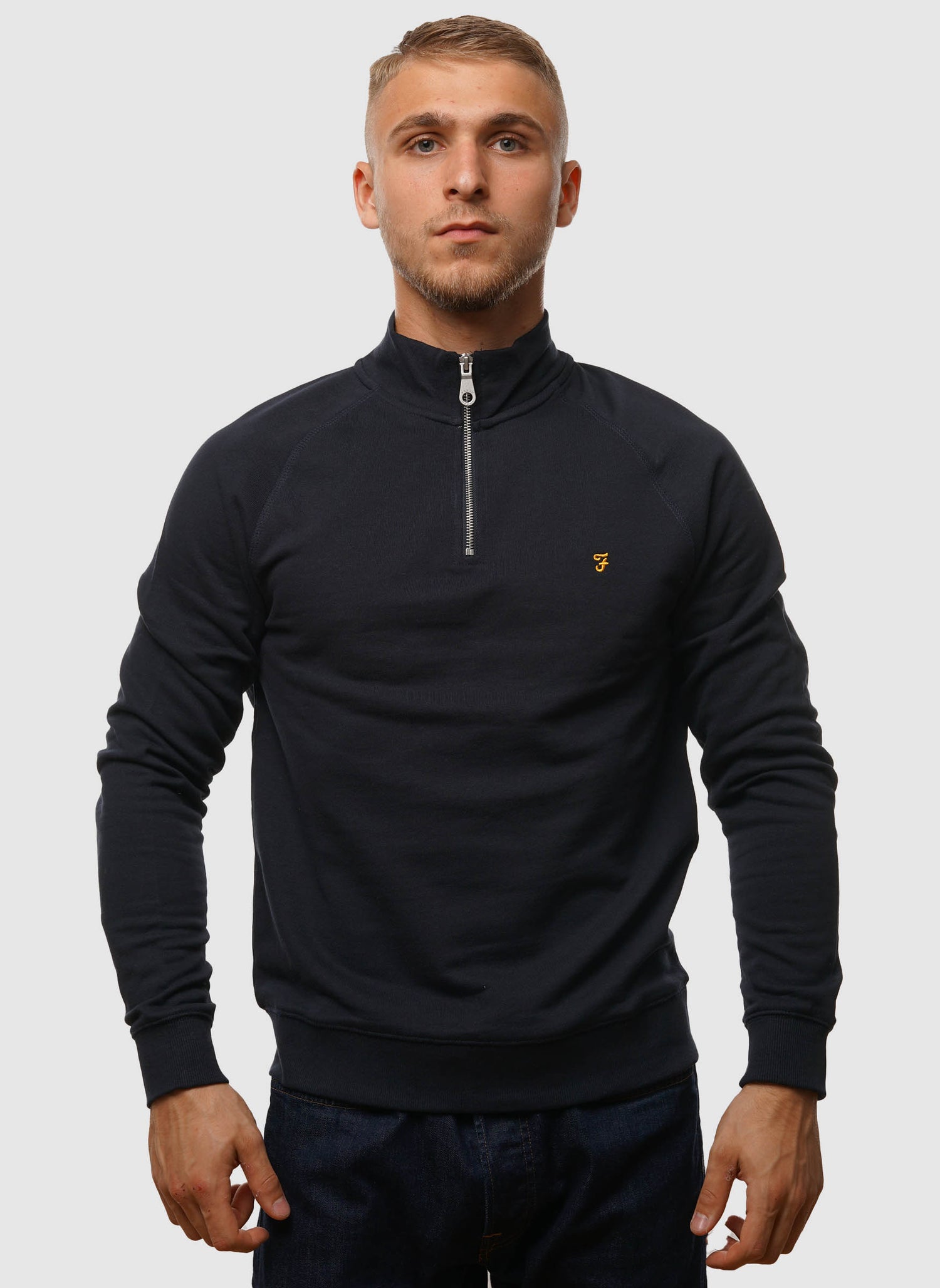 Jim 1/4 Zip Sweatshirt - True Navy