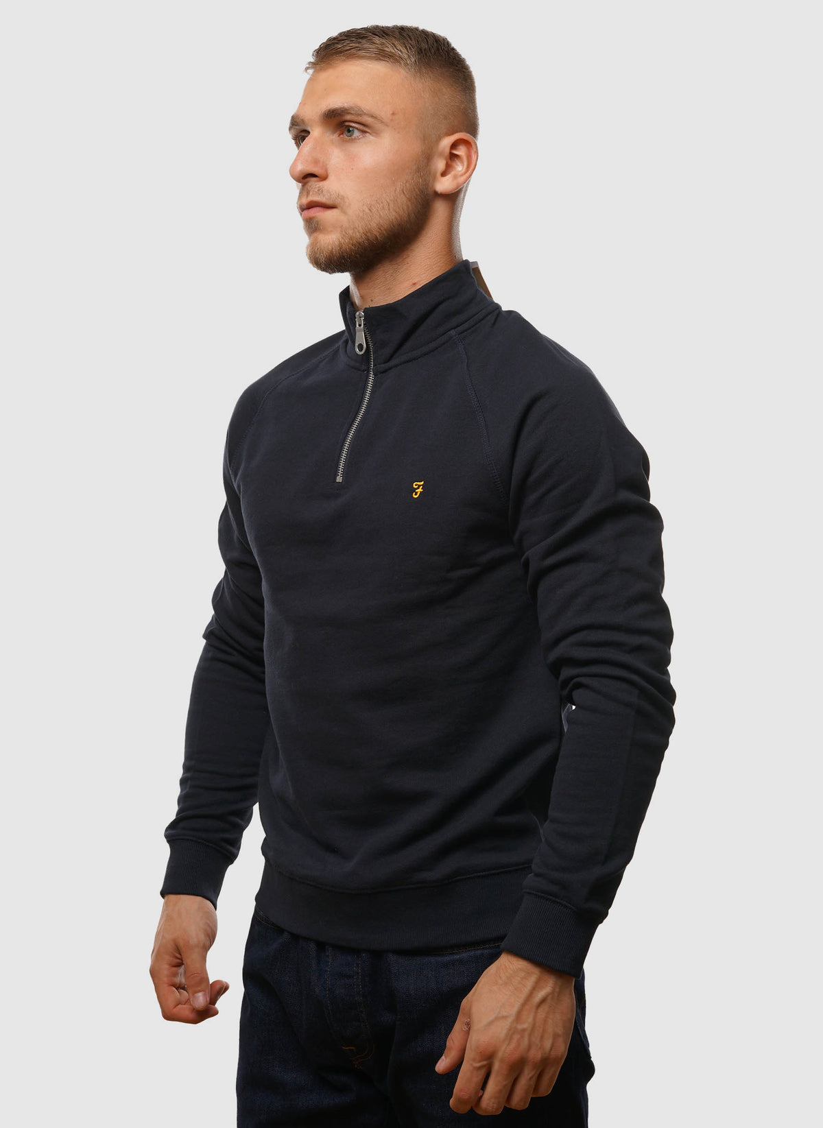 Jim 1/4 Zip Sweatshirt - True Navy