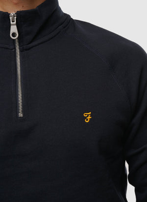 Jim 1/4 Zip Sweatshirt - True Navy