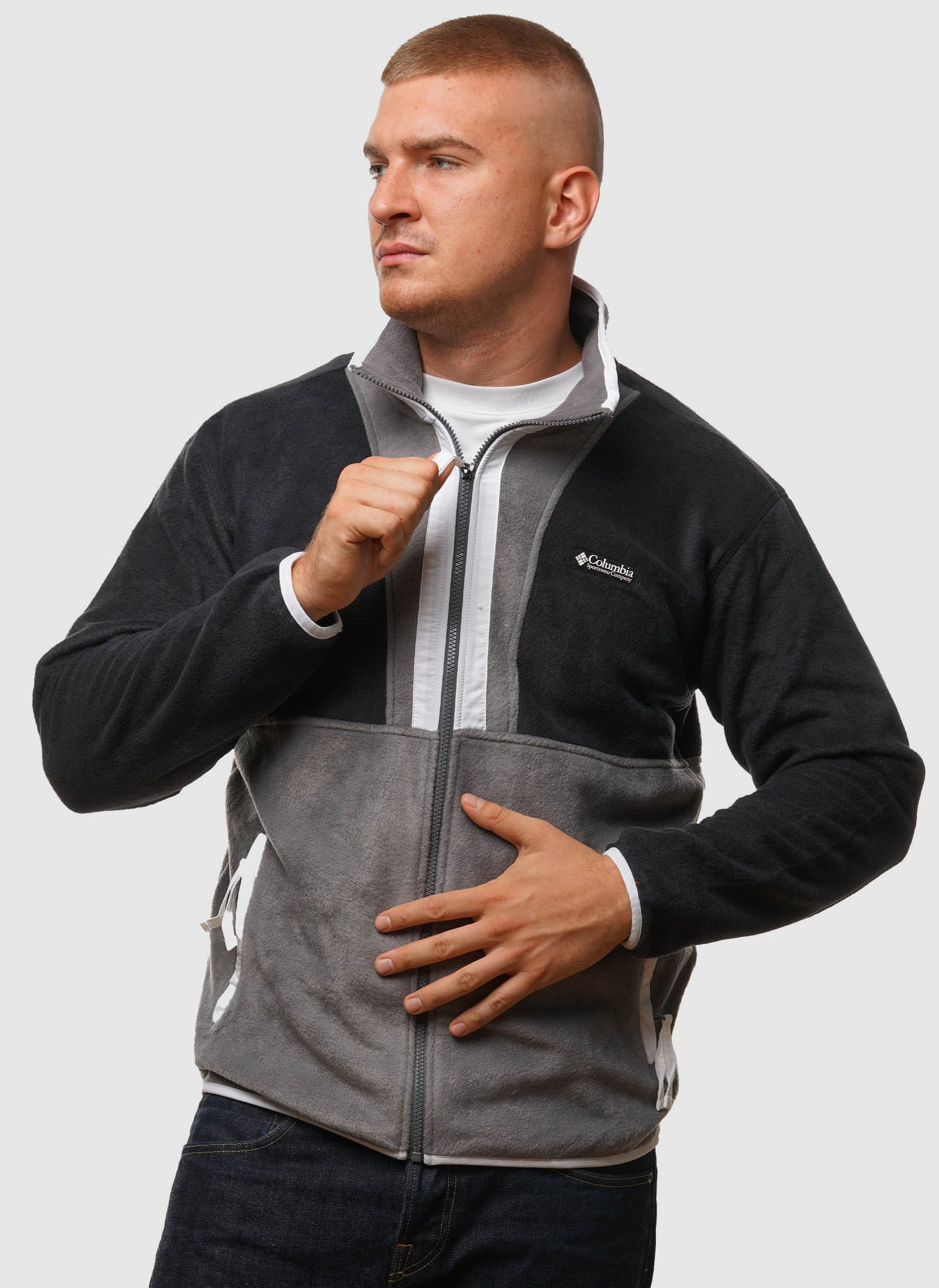 Back Bowl Fleece Jacket - Black/City Grey
