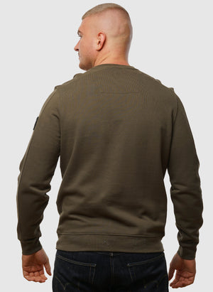 Adiel Mesh Pocket Sweatshirt - Dark Green