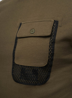 Adiel Mesh Pocket Sweatshirt - Dark Green