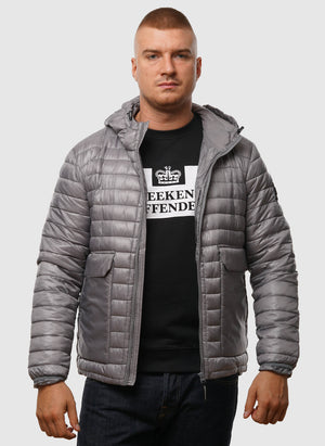 Browne Packable Padded Jacket - Light Grey