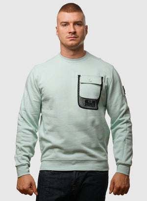 Adiel Mesh Pocket Sweatshirt - Mint Tea