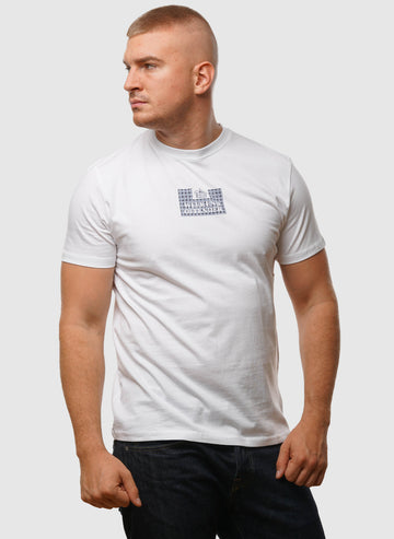 Dygas T-Shirt - White/Blue House Check