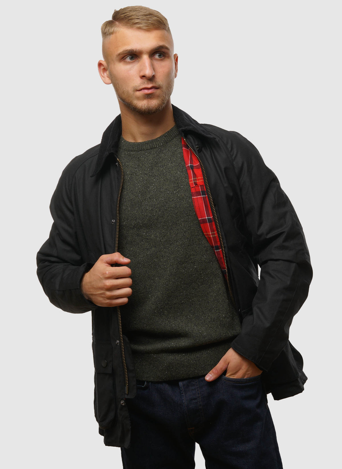 Ashby Waxed Jacket - Black