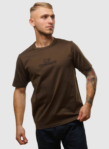 Mercerized Twisted Logo T-Shirt - Ivy Green