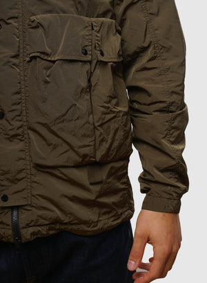 Chrome-R Hooded Goggle Overshirt - Ivy Green