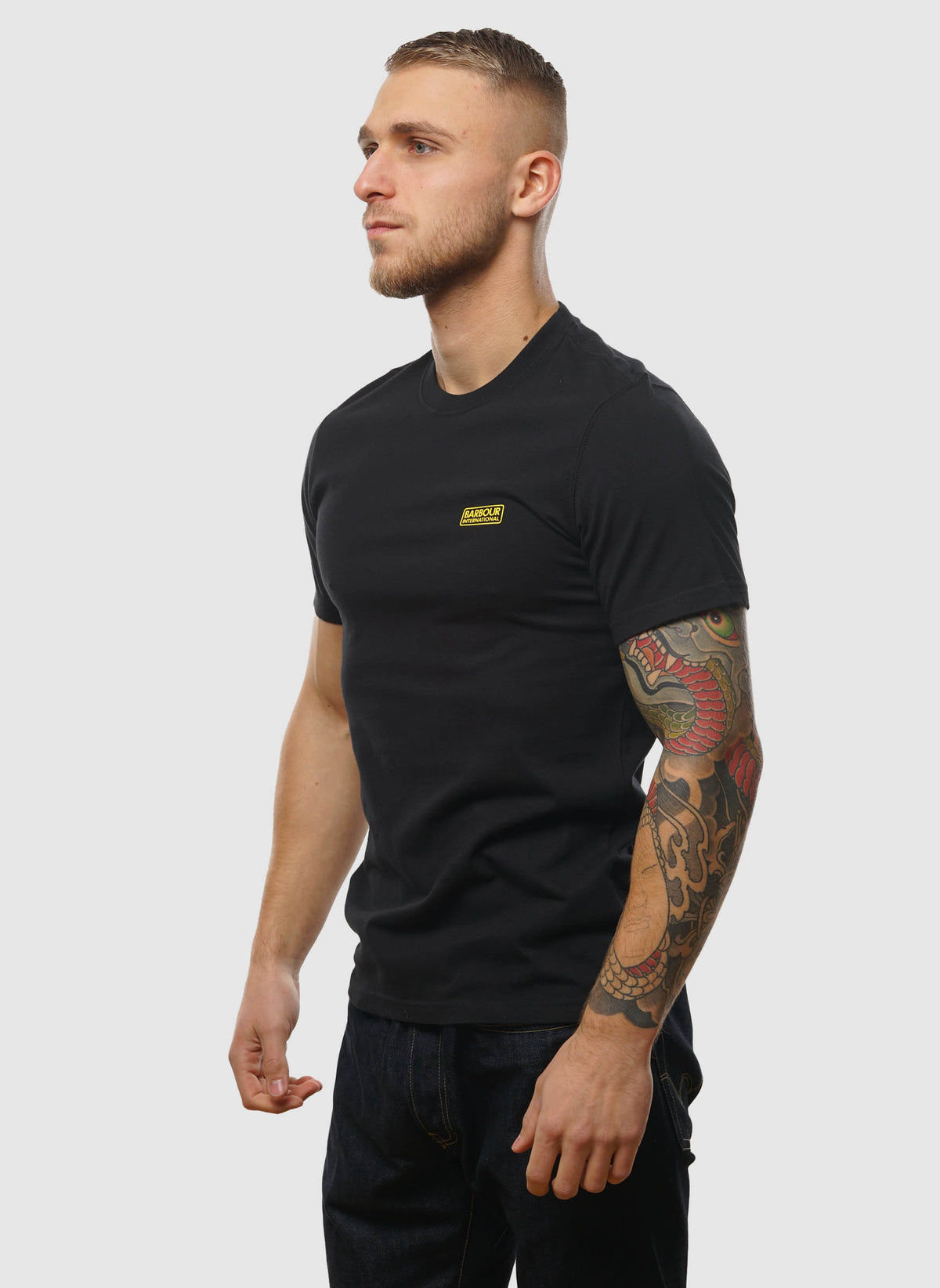 International Small Logo T-Shirt - Black/Yellow