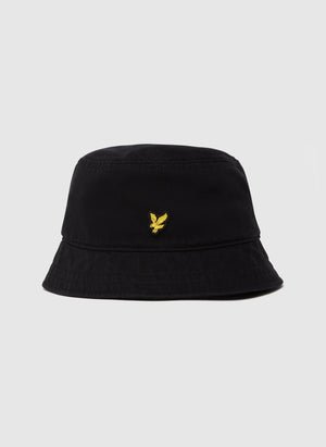 Cotton Twill Bucket Hat - Jet Black