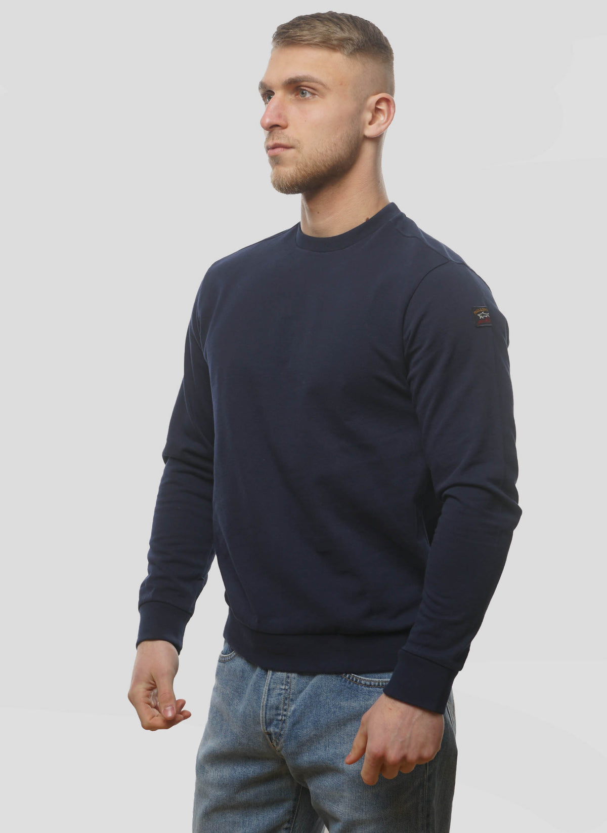 Logo Patch Sweatshirt - Navy
