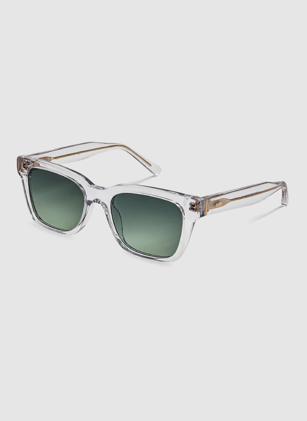 Dean Sunglasses - Crystal/Gradient Green