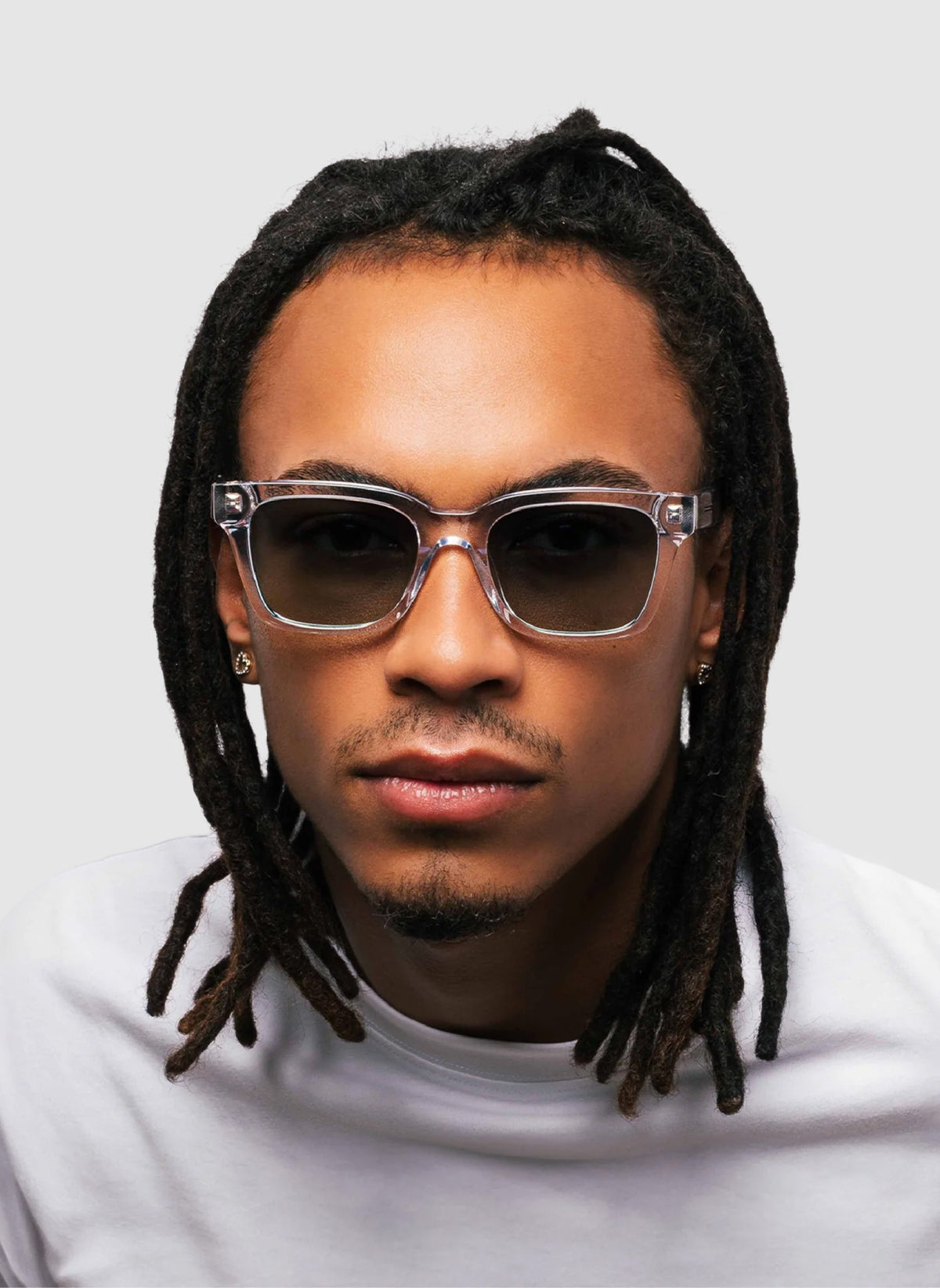 Dean Sunglasses - Crystal/Gradient Green