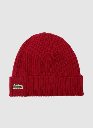 Wool Logo Beanie - Bordeaux