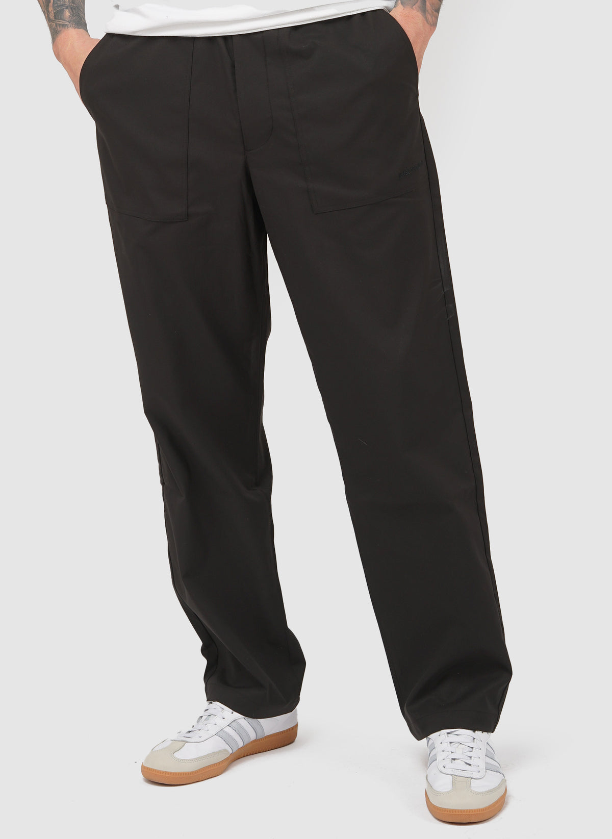 Ezra Fatigue Twill Trouser - Black