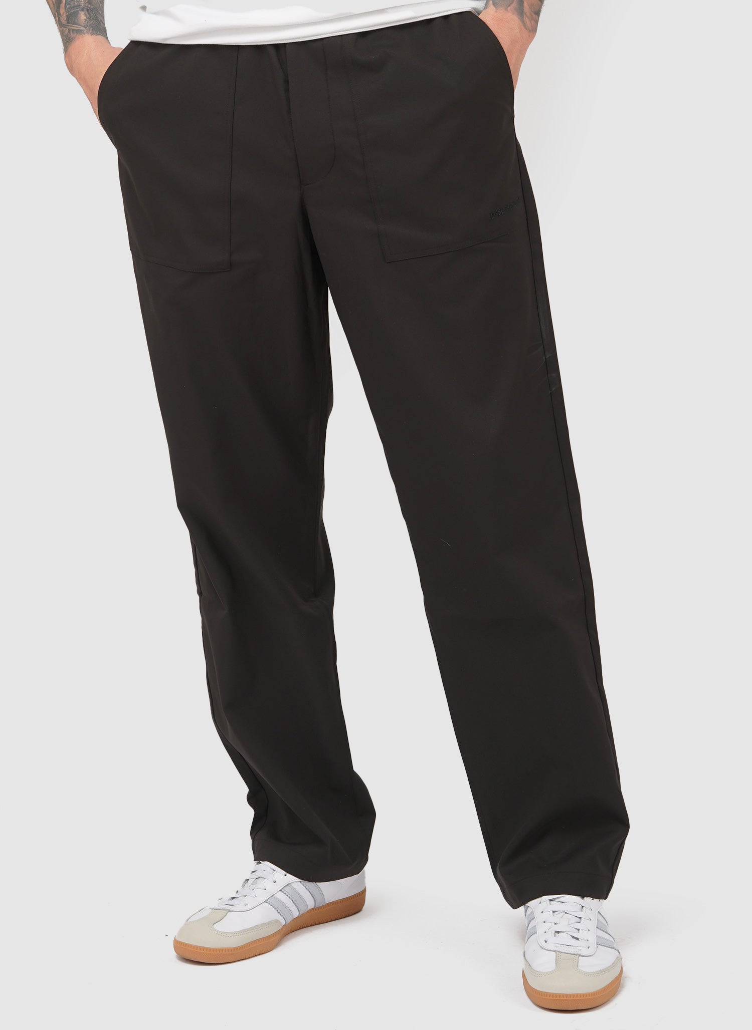 Ezra Fatigue Twill Trouser - Black