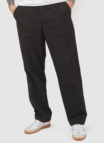 Ezra Fatigue Twill Trouser - Black
