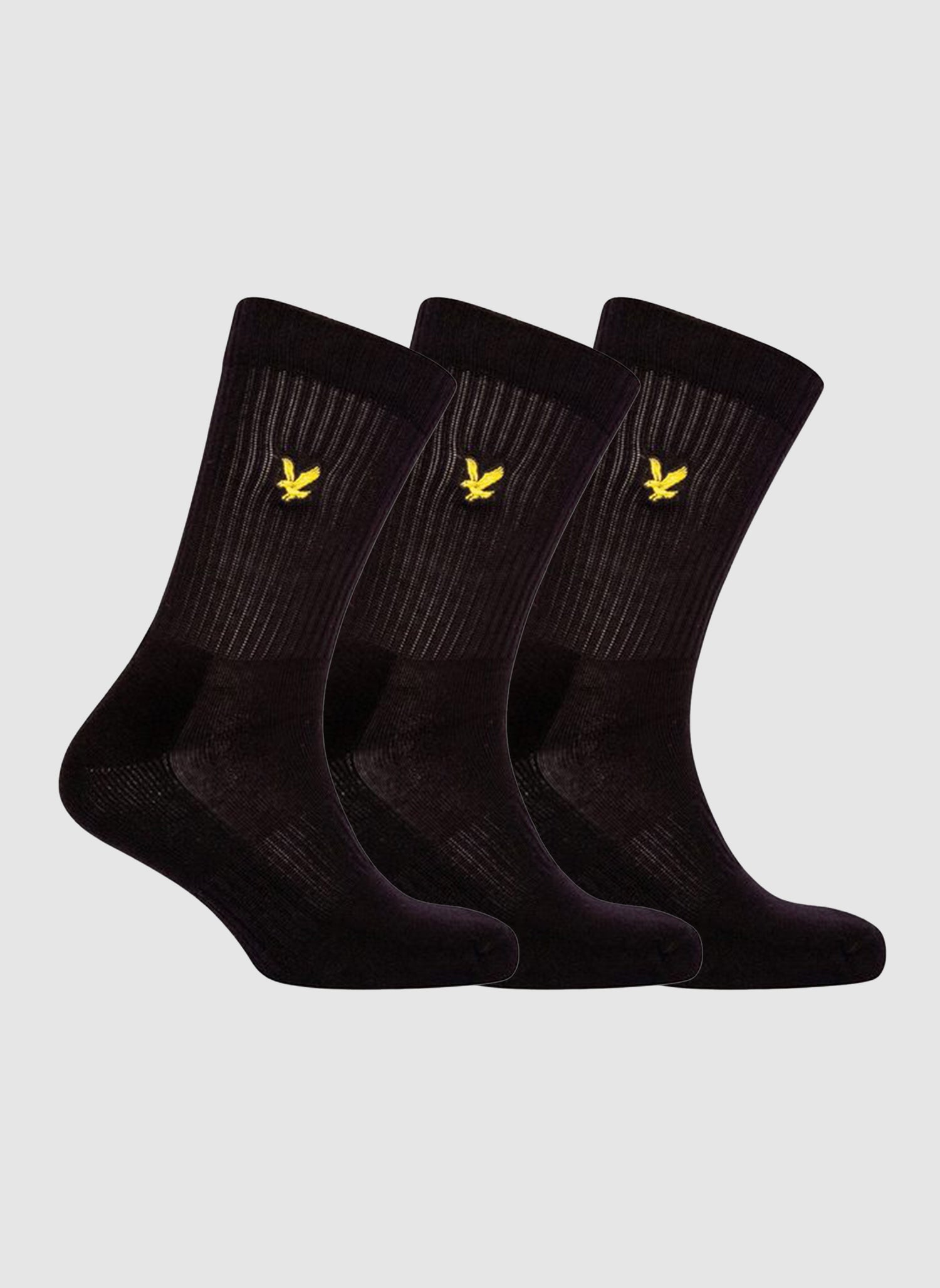 Three Pack Hamilton Tubular Socks - Black