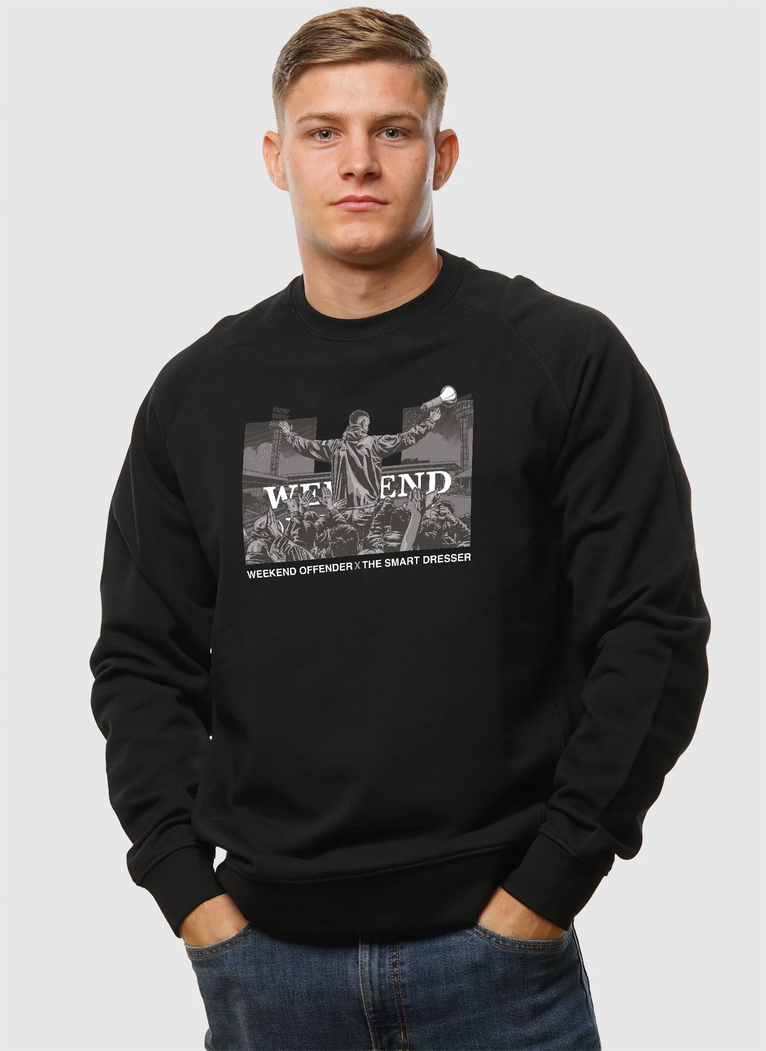WO x TSD Stadium Sweatshirt - Black