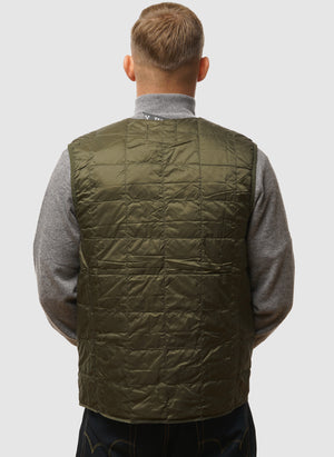 Crew Neck Inner Down Vest - Dark Olive