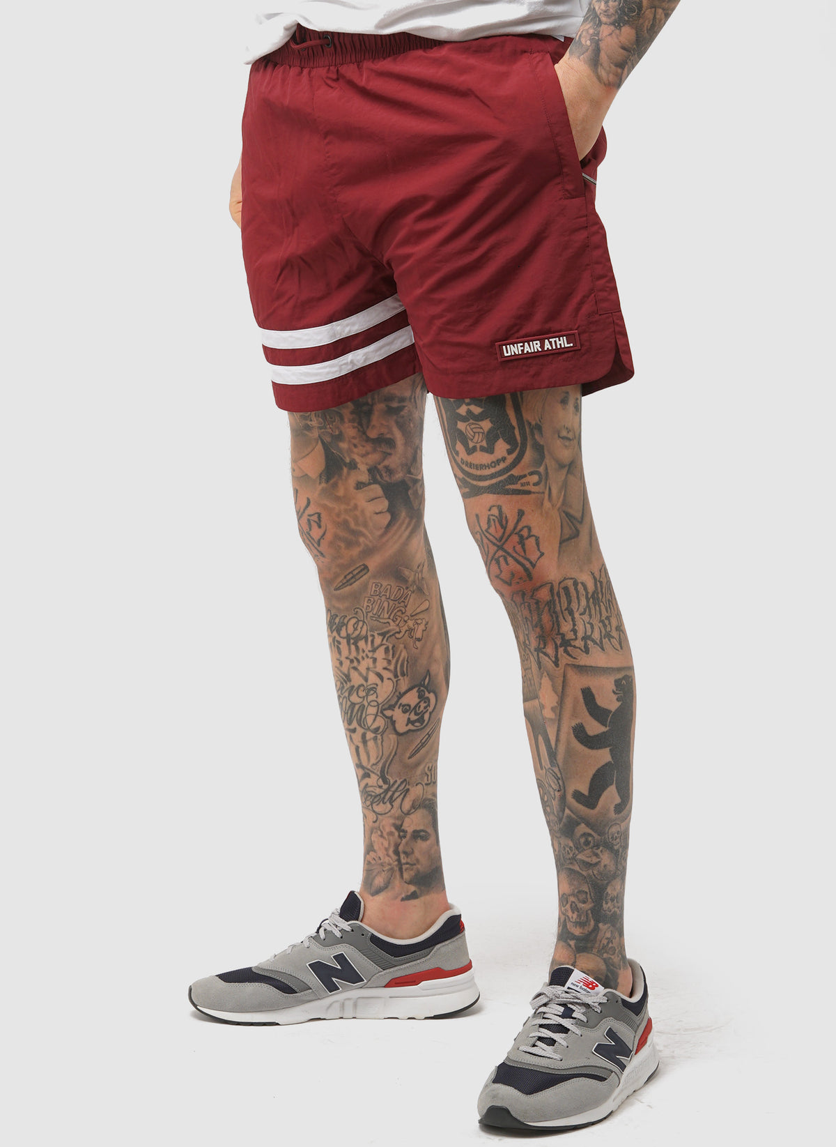 DMWU Athletic Swim Shorts - Burgundy