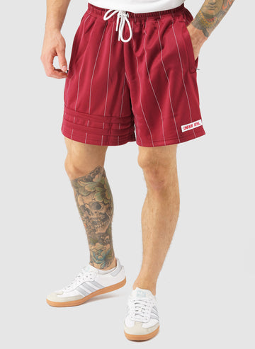 DMWU Athletics Shorts Pinstripes - Burgundy