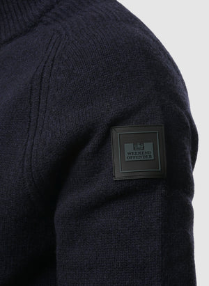 Castillos Knitted Quarter Neck - Navy