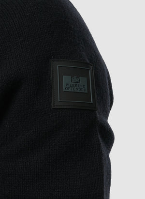 Castillos Knitted Quarter Neck - Black