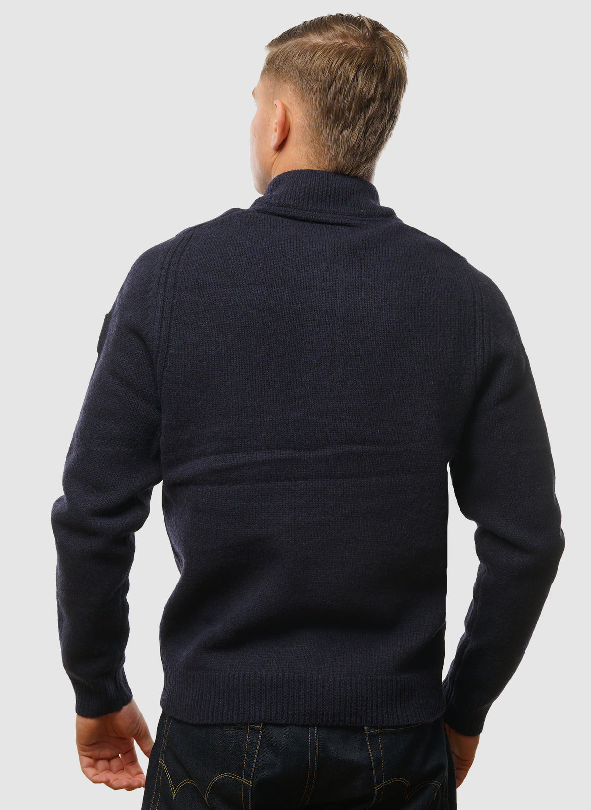Castillos Knitted Quarter Neck - Navy