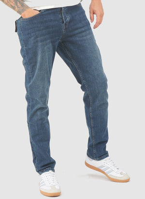 Tapered Fit Jeans - Washed Vintage