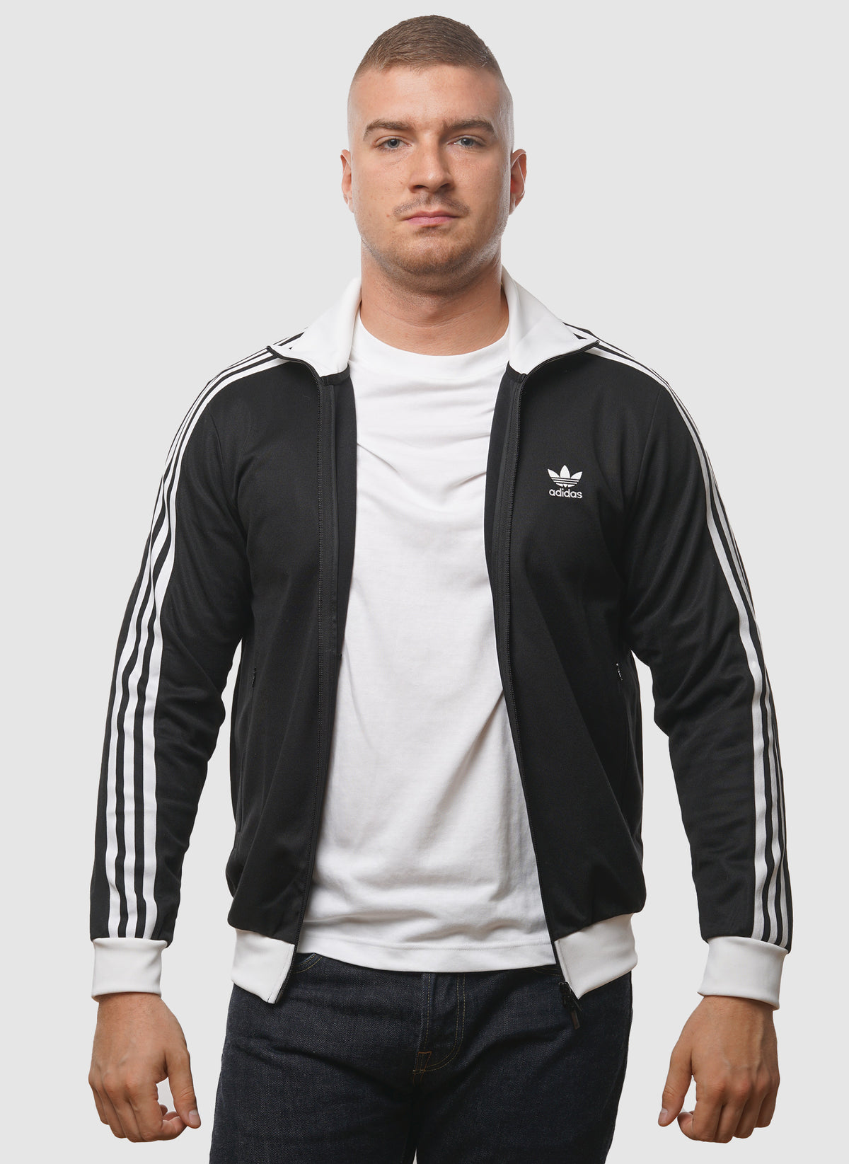 Beckenbauer Tracktop - Black/White