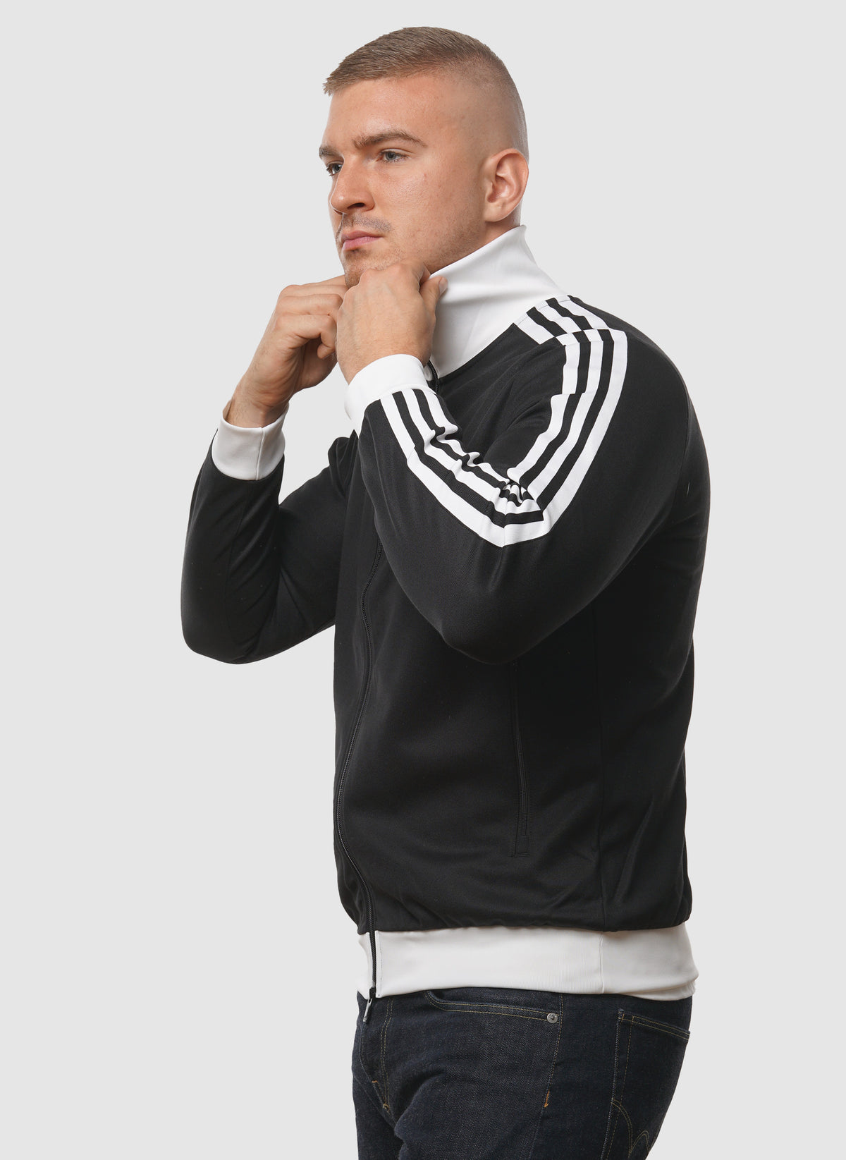 Beckenbauer Tracktop - Black/White