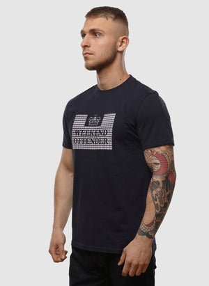 Shevchenko Mid House Check Prison T-Shirt - Dark Blue