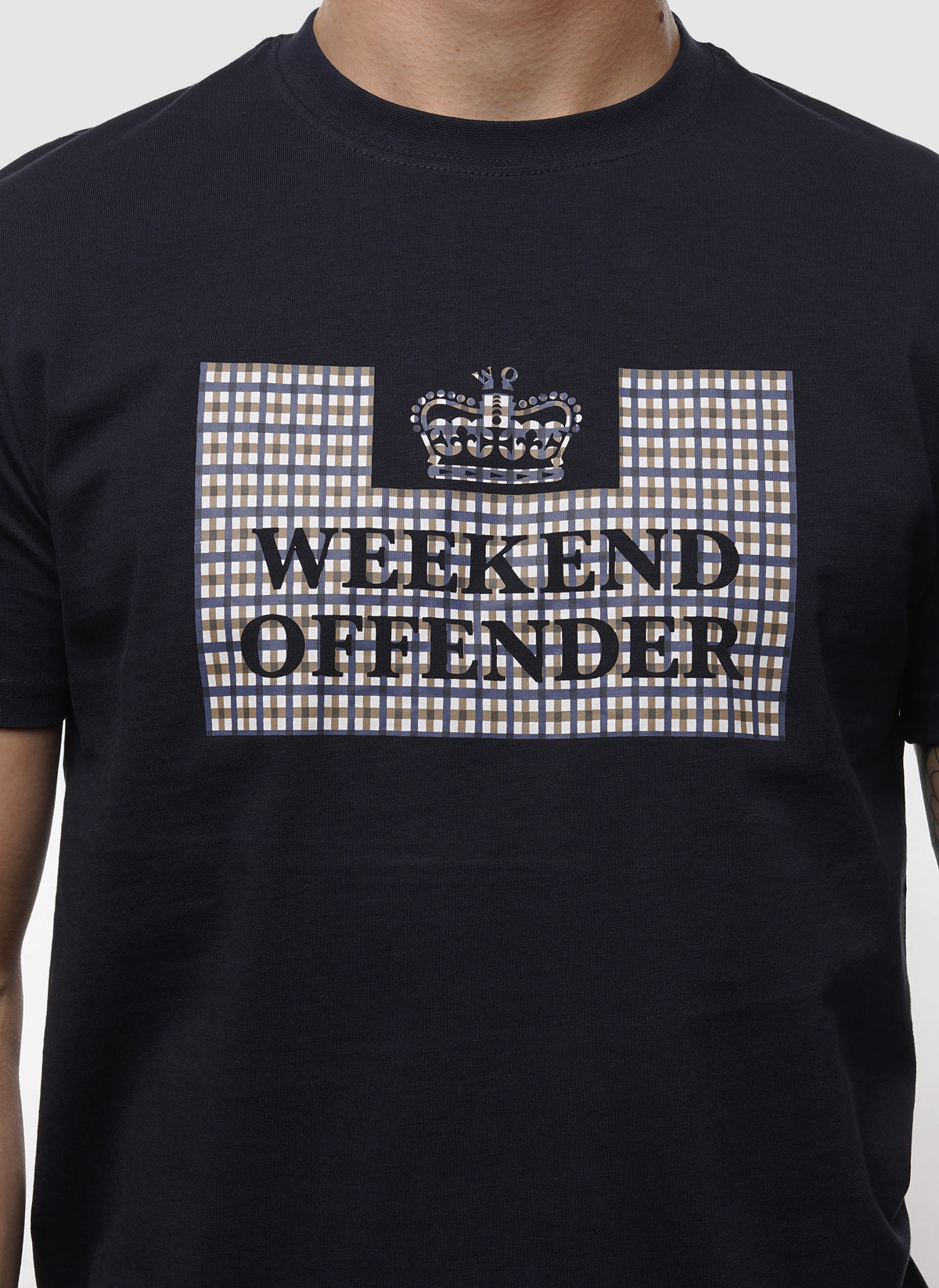 Shevchenko Mid House Check Prison T-Shirt - Dark Blue