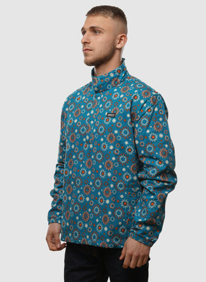 Nature Awakening Allover Print Windbreaker - Multicolor