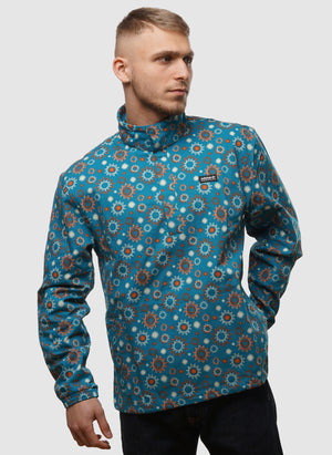 Nature Awakening Allover Print Windbreaker - Multicolor