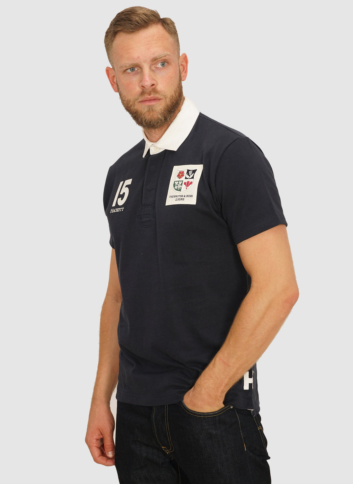 Lions Rugby Poloshirt - Navy-TSD - Polo Shirts-2