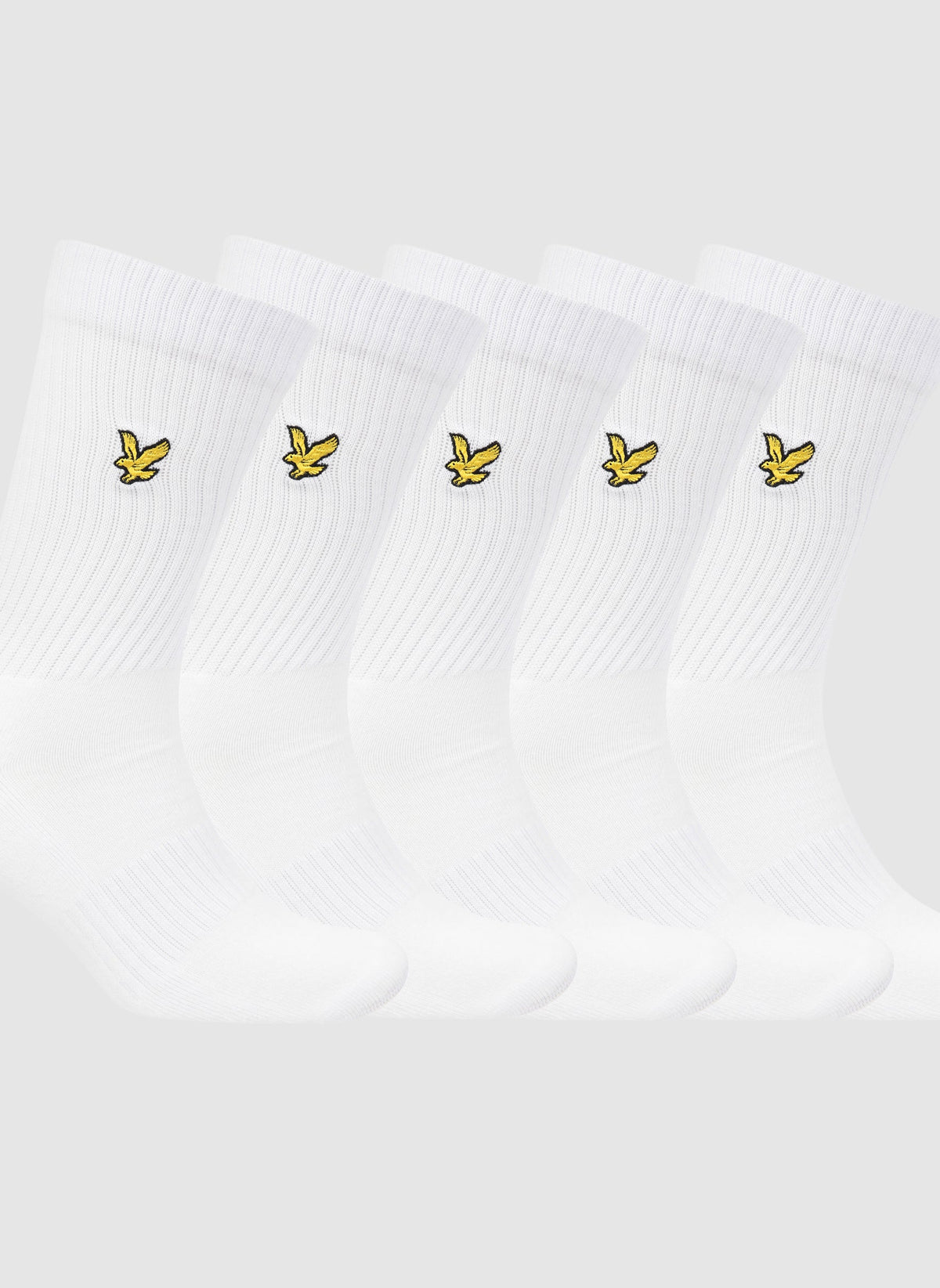 Five Pack Camdyn Tubular Socks - Bright White-TSD - Accessoires-EU 41-46-1