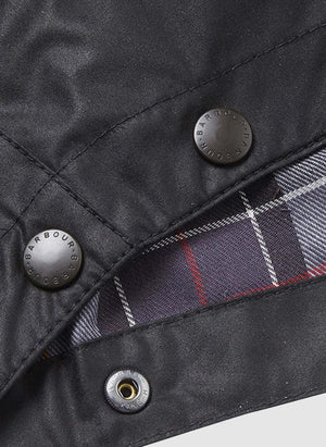 Waxed Cotton Hood - Black
