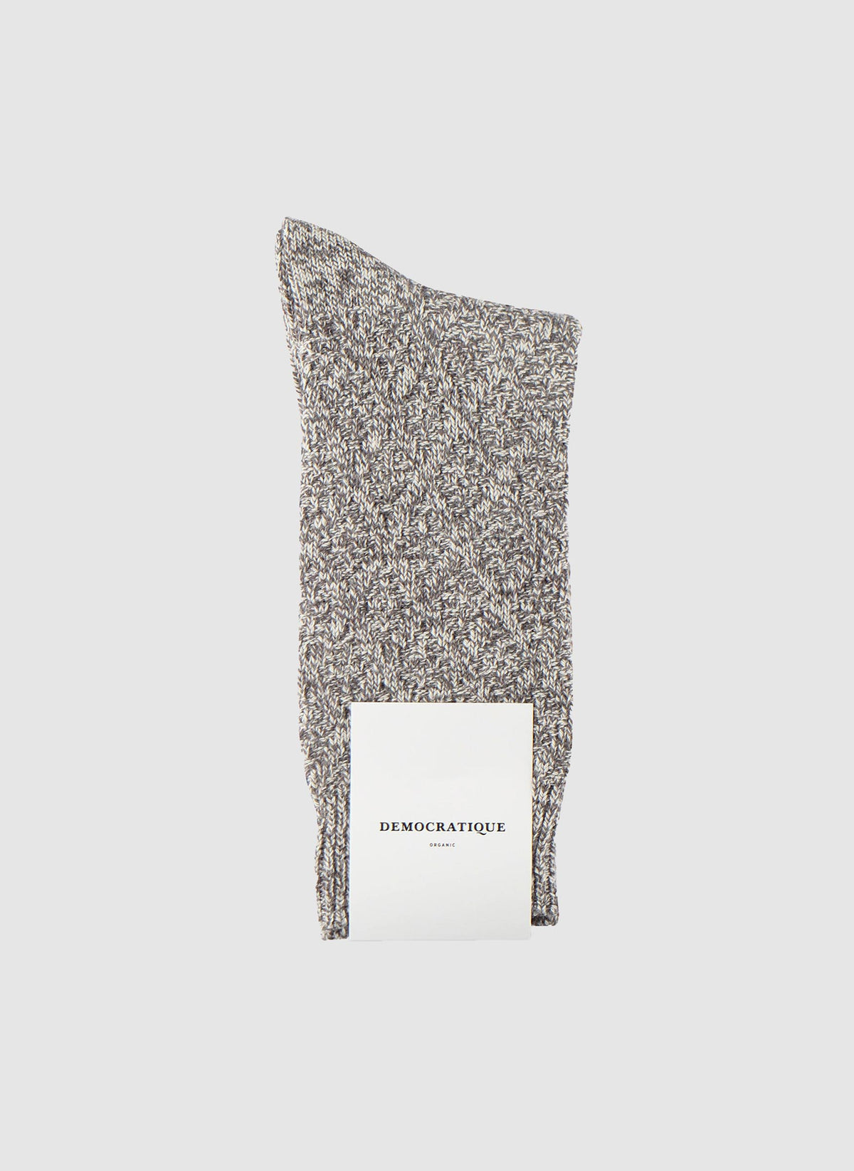Relax Rhombe Knit Socks - Light Grey Melange/Off White